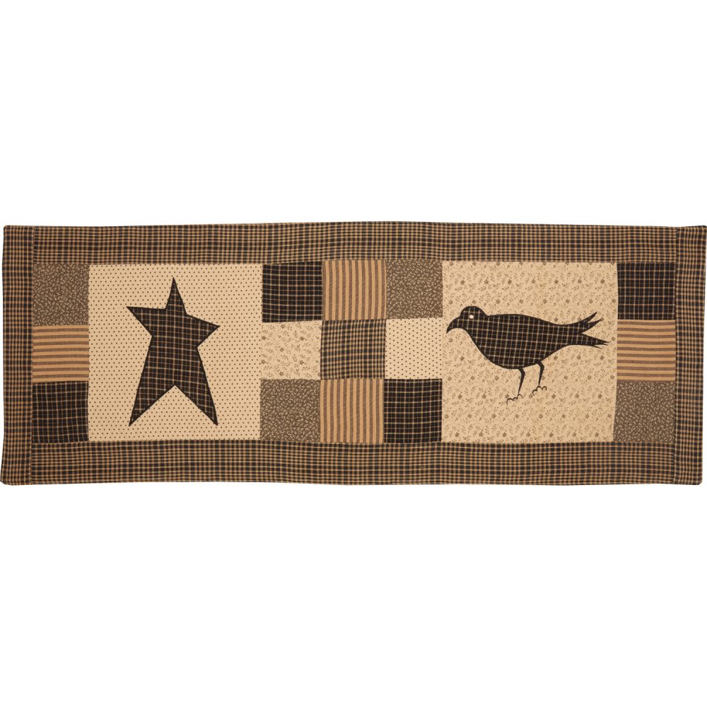 Kettle Grove Runner Crow and Star 13x36