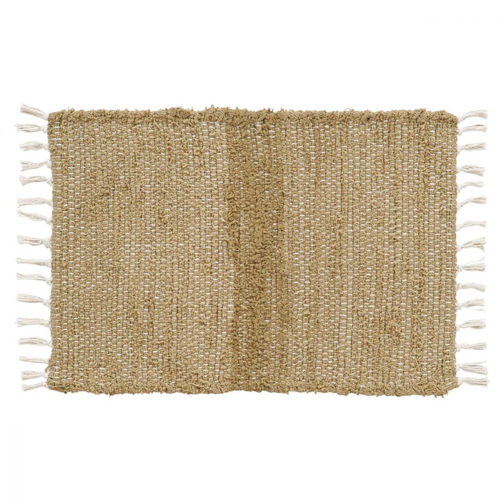 Burlap Natural Chindi/Rag Rug 20x30