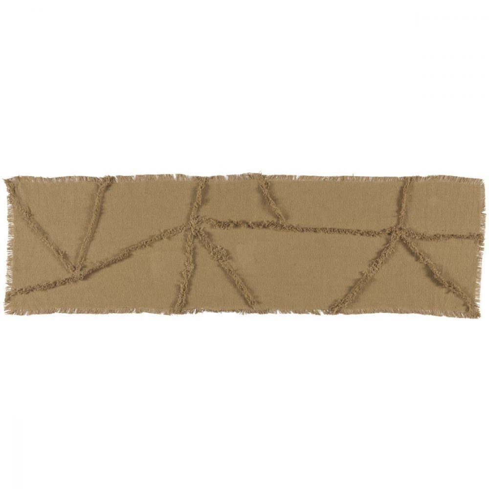 Burlap Natural Reverse Seam Patch Runner 13x48