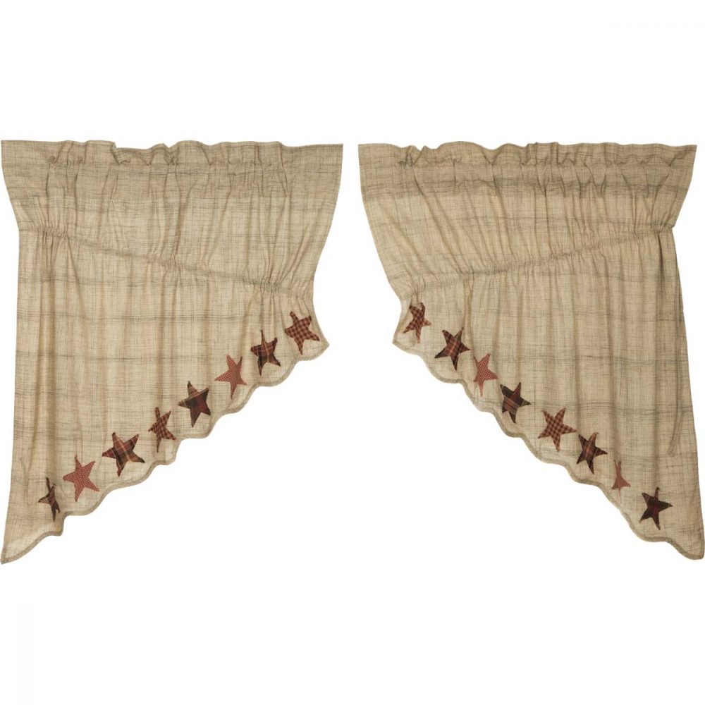 Abilene Star Prairie Swag Set of 2 36x36x18