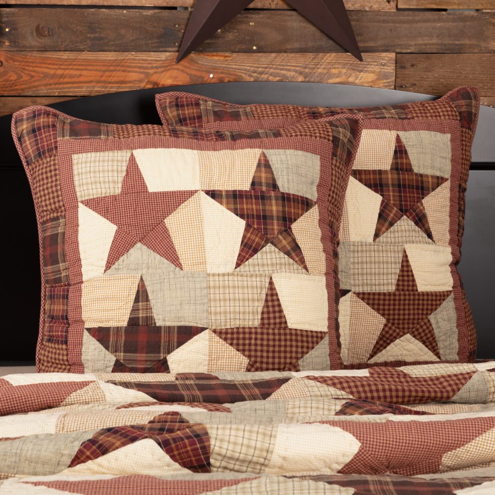 Abilene Star Quilted Euro Sham 26x26