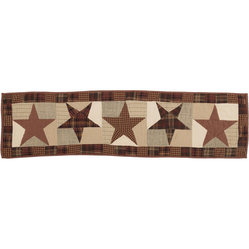 Abilene Star Quilted Runner 13x48