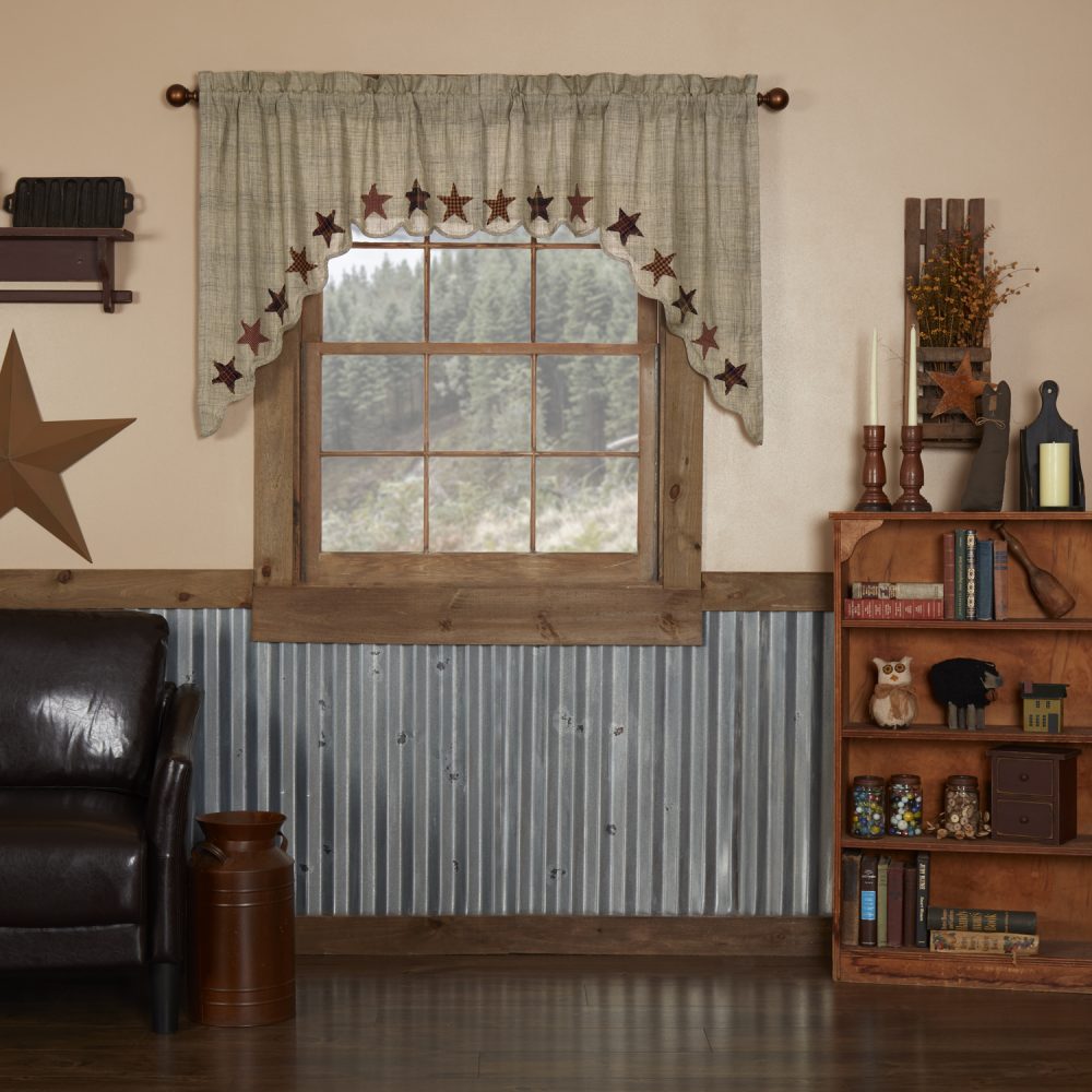 Abilene Star Swag Set of 2 36x36x16