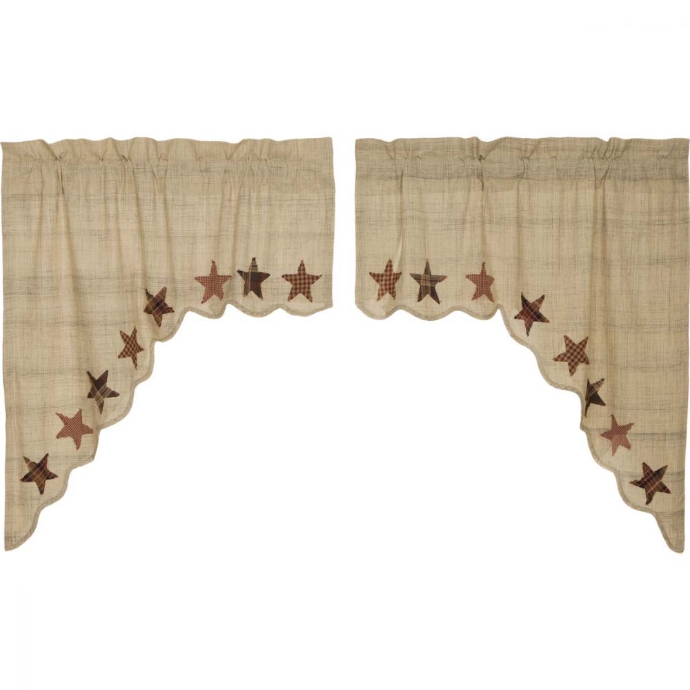 Abilene Star Swag Set of 2 36x36x16