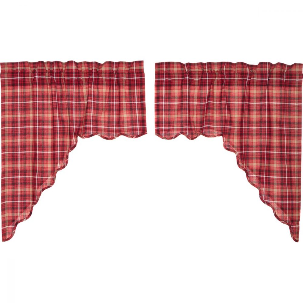 Braxton Scalloped Swag Set of 2 36x36x16