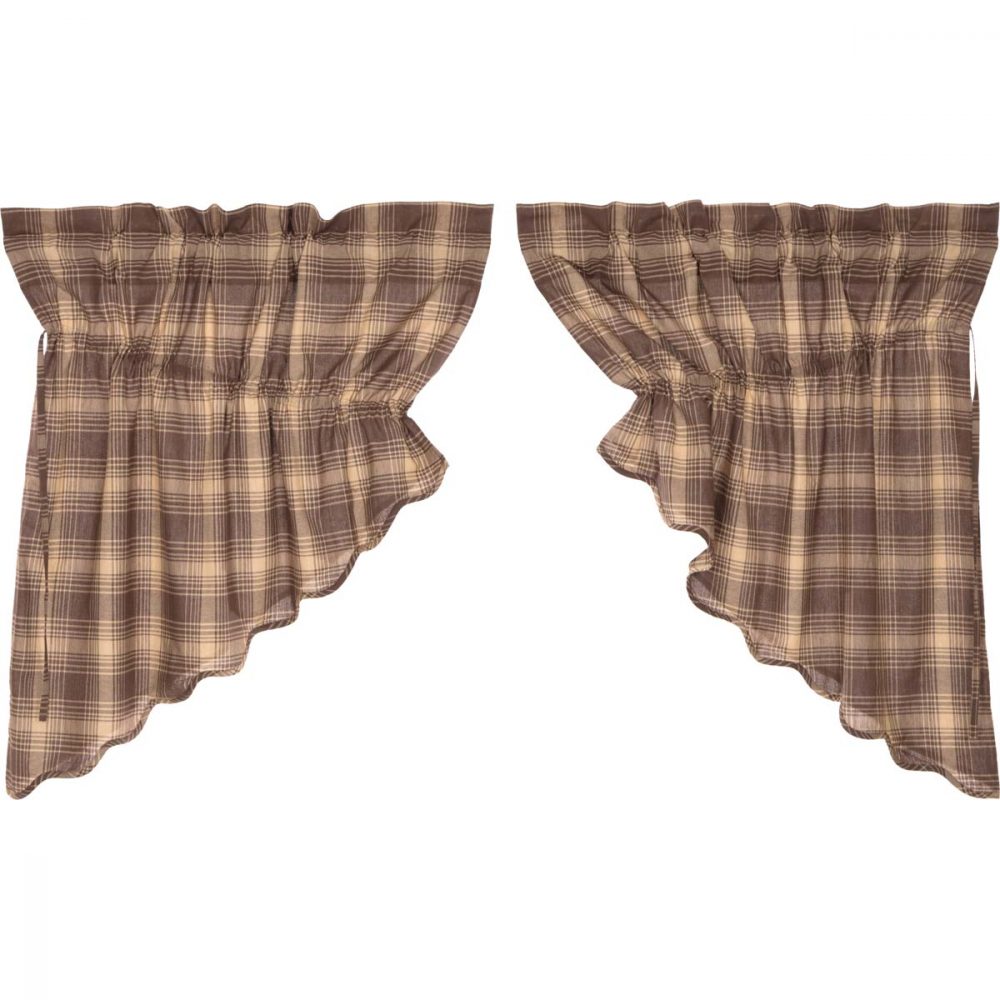 Dawson Star Scalloped Prairie Swag Set of 2 36x36x18