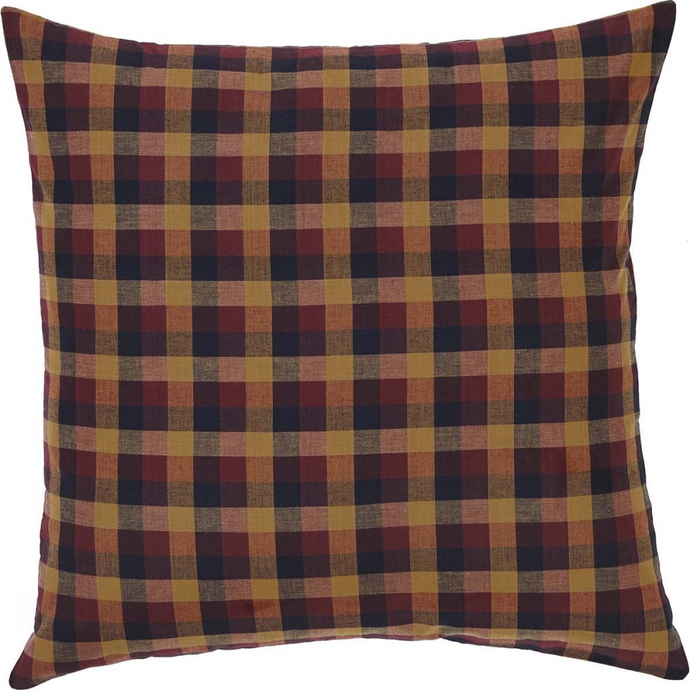 Heritage Farms Primitive Check Fabric Euro Sham 26x26