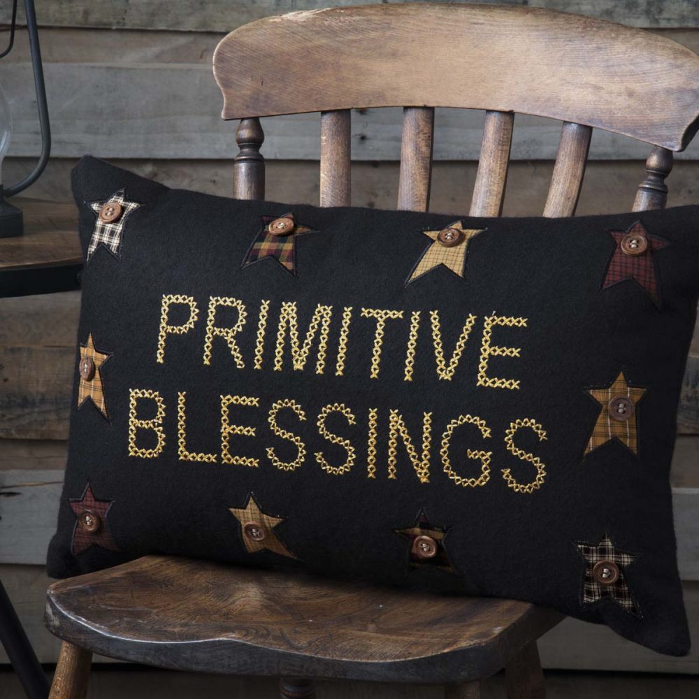 Heritage Farms Primitive Blessings Pillow 14x22