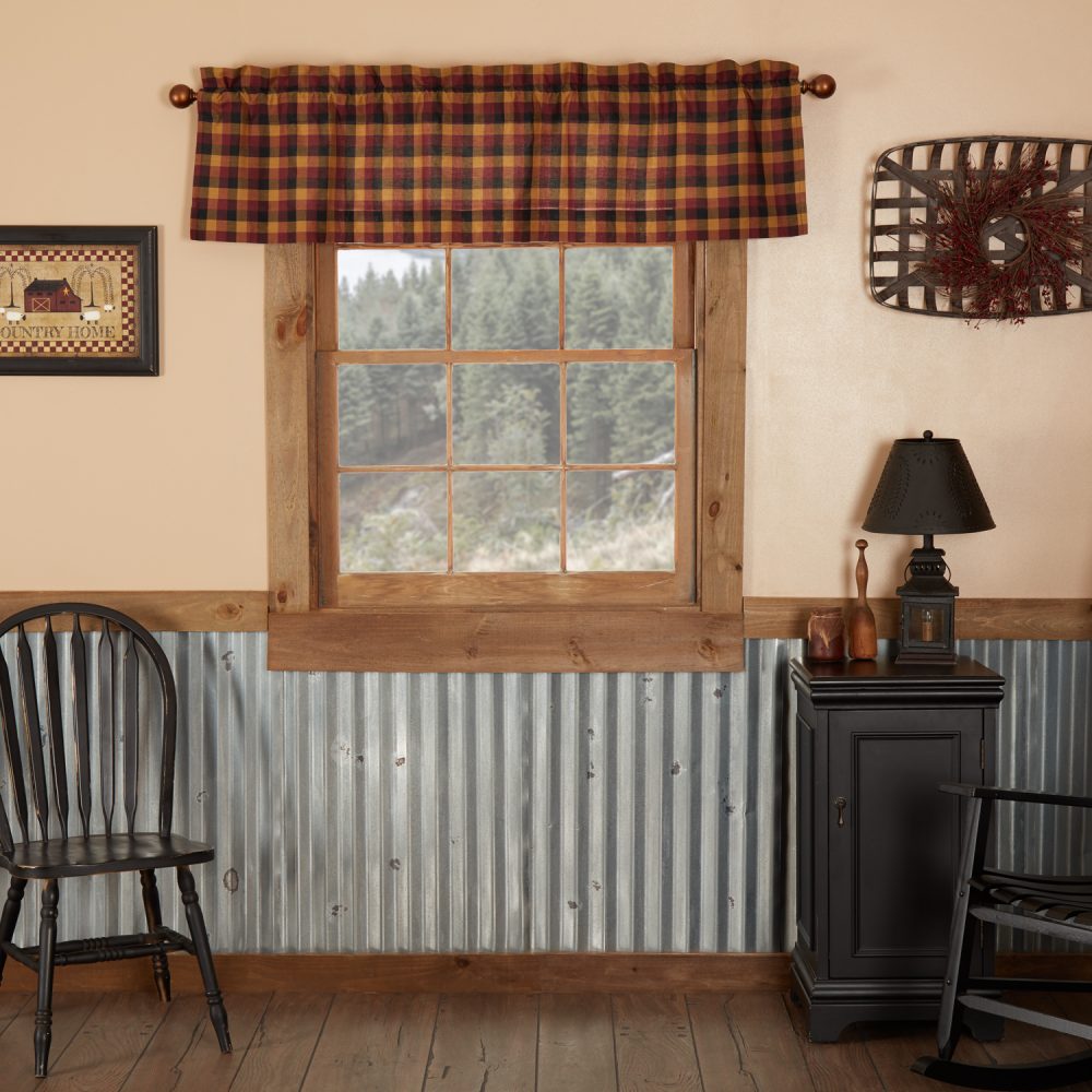 Heritage Farms Primitive Check Valance 16x60