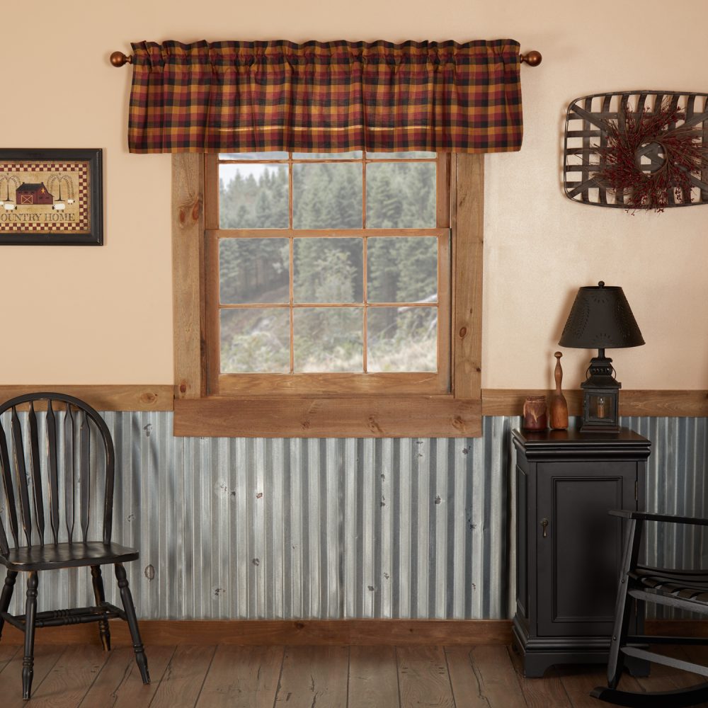 Heritage Farms Primitive Check Valance 16x72