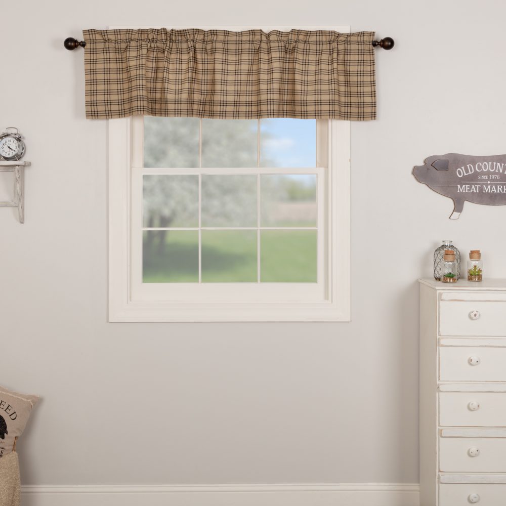 Sawyer Mill Charcoal Plaid Valance 16x72