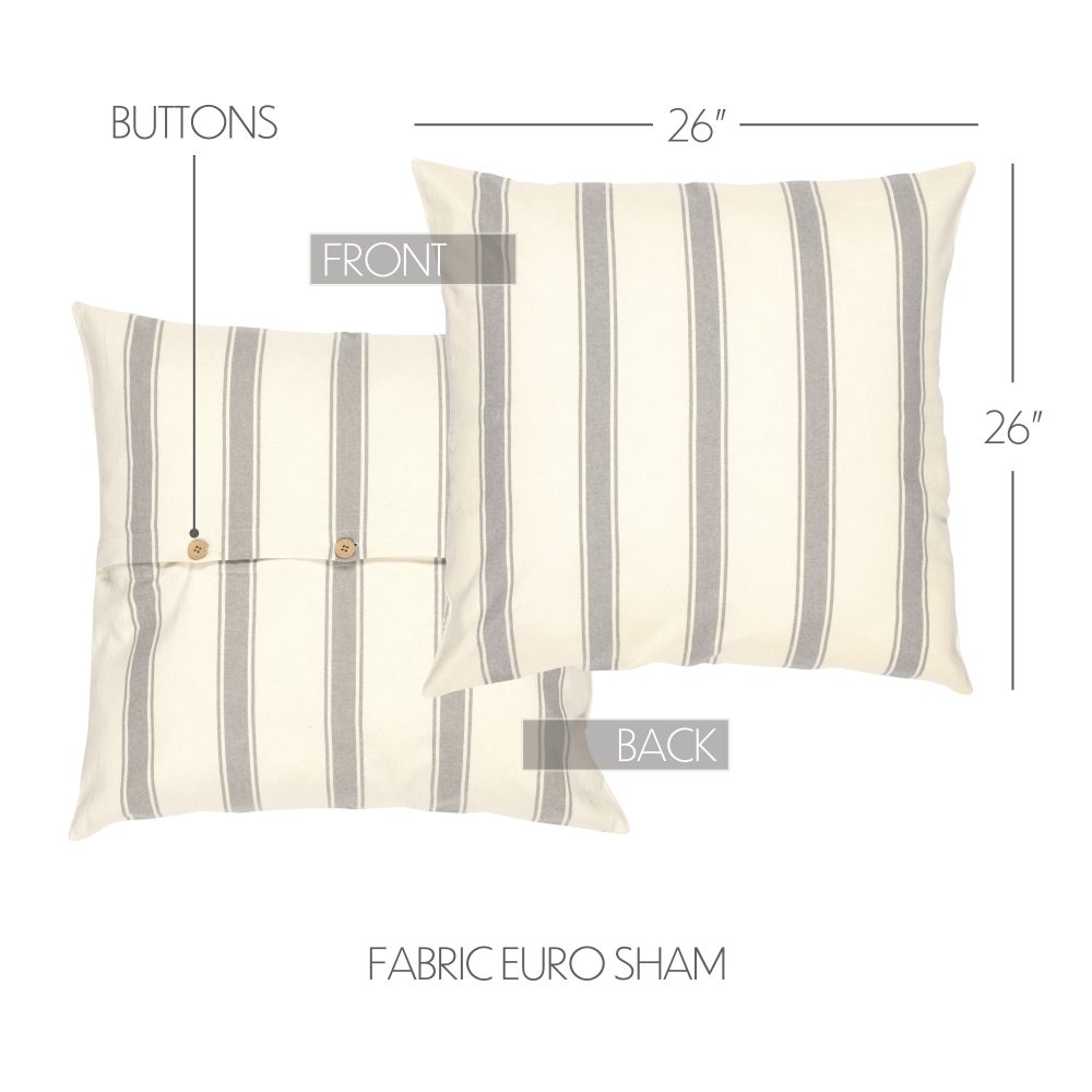 Grace Fabric Euro Sham 26x26