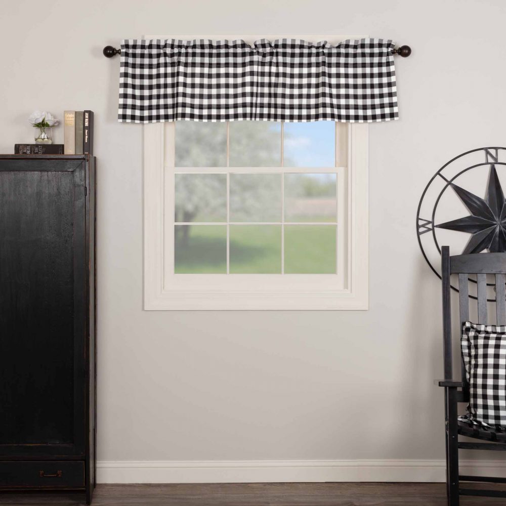 Annie Buffalo Black Check Valance 16x60