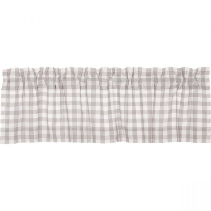 Annie Buffalo Grey Check Valance 16x60