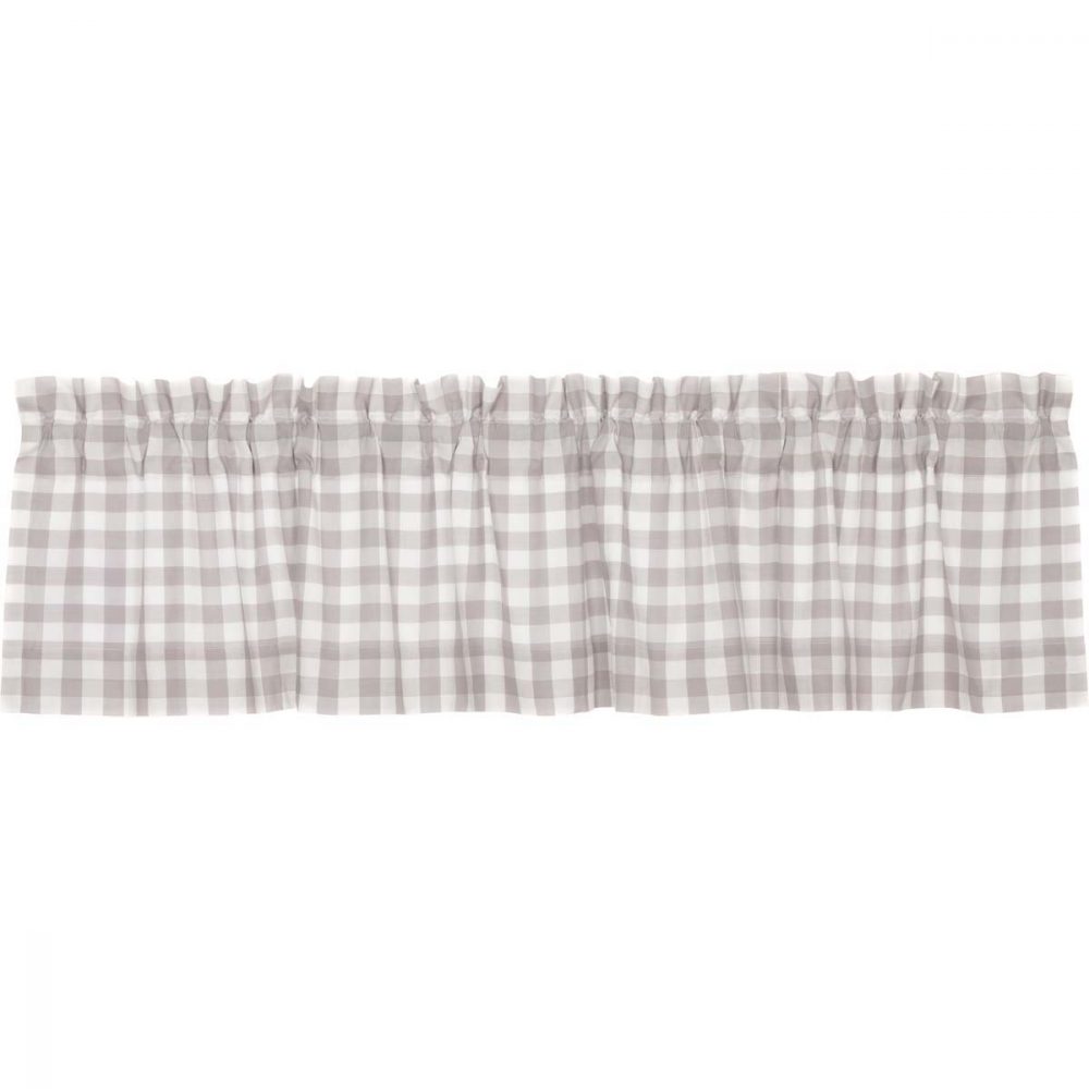 Annie Buffalo Grey Check Valance 16x72