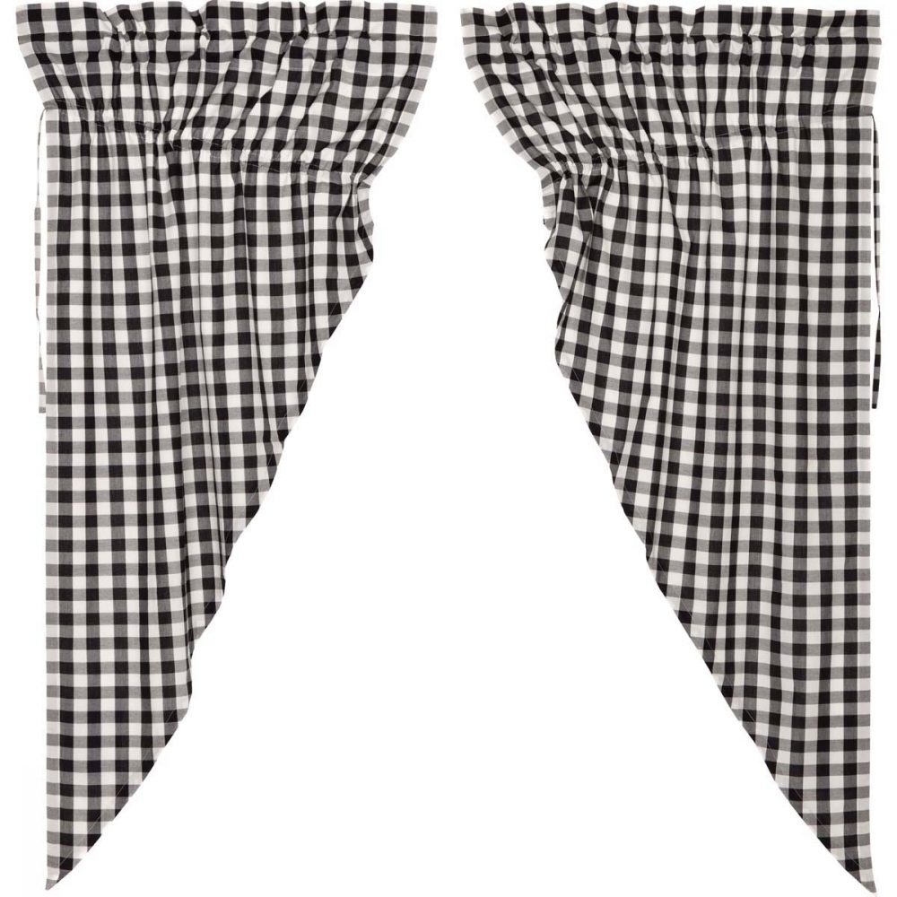 Annie Buffalo Black Check Prairie Short Panel Set of 2 63x36x18