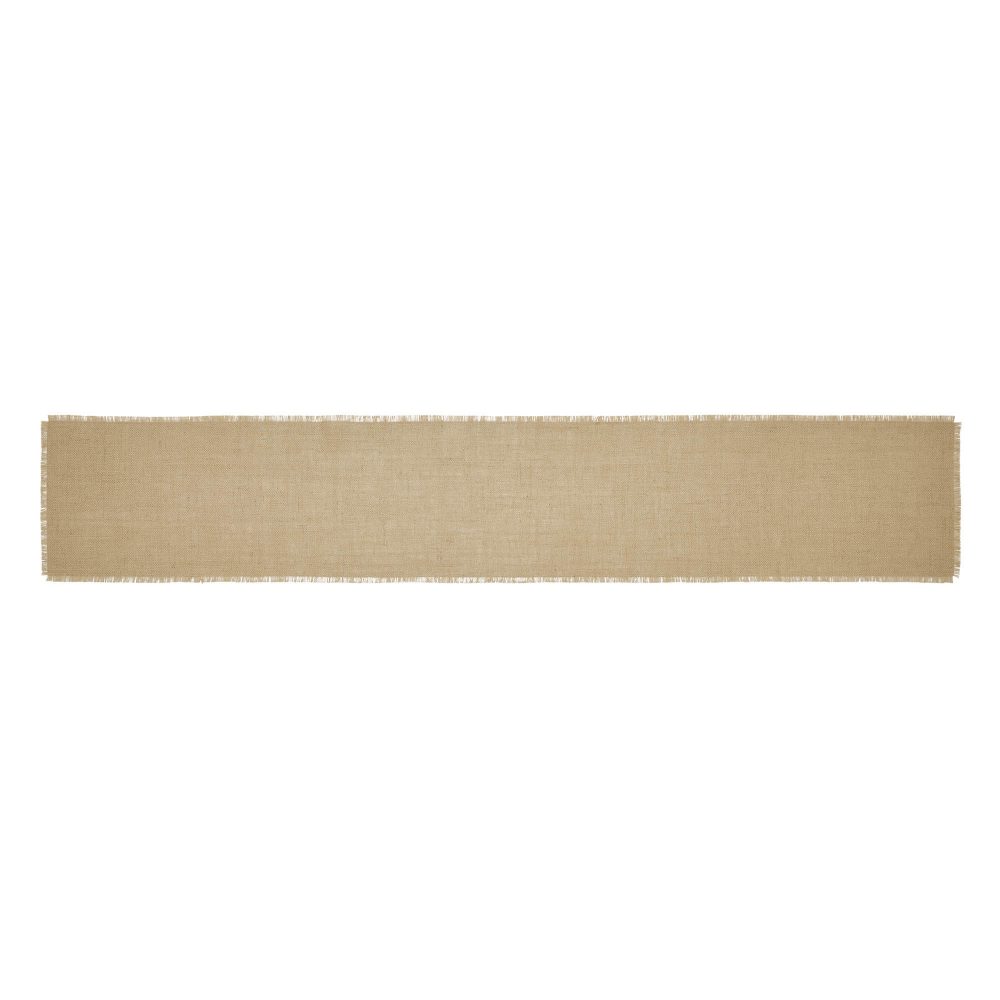 Greetings Jute Burlap Tan Runner 12x72