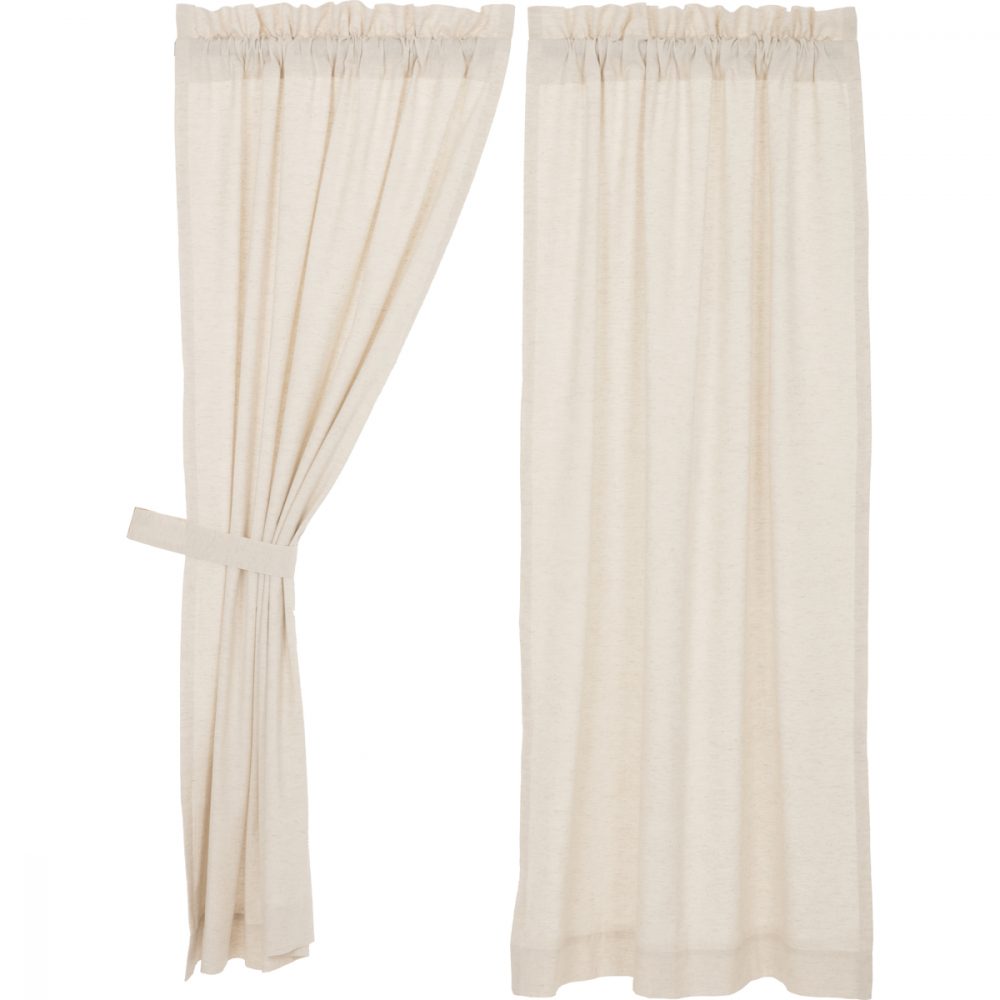 Simple Life Flax Natural Short Panel Set of 2 63x36