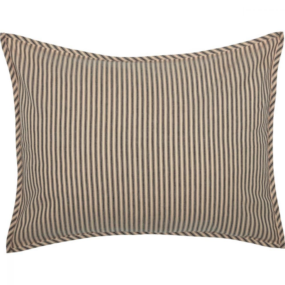 Sawyer Mill Charcoal Ticking Stripe Standard Sham 21x27