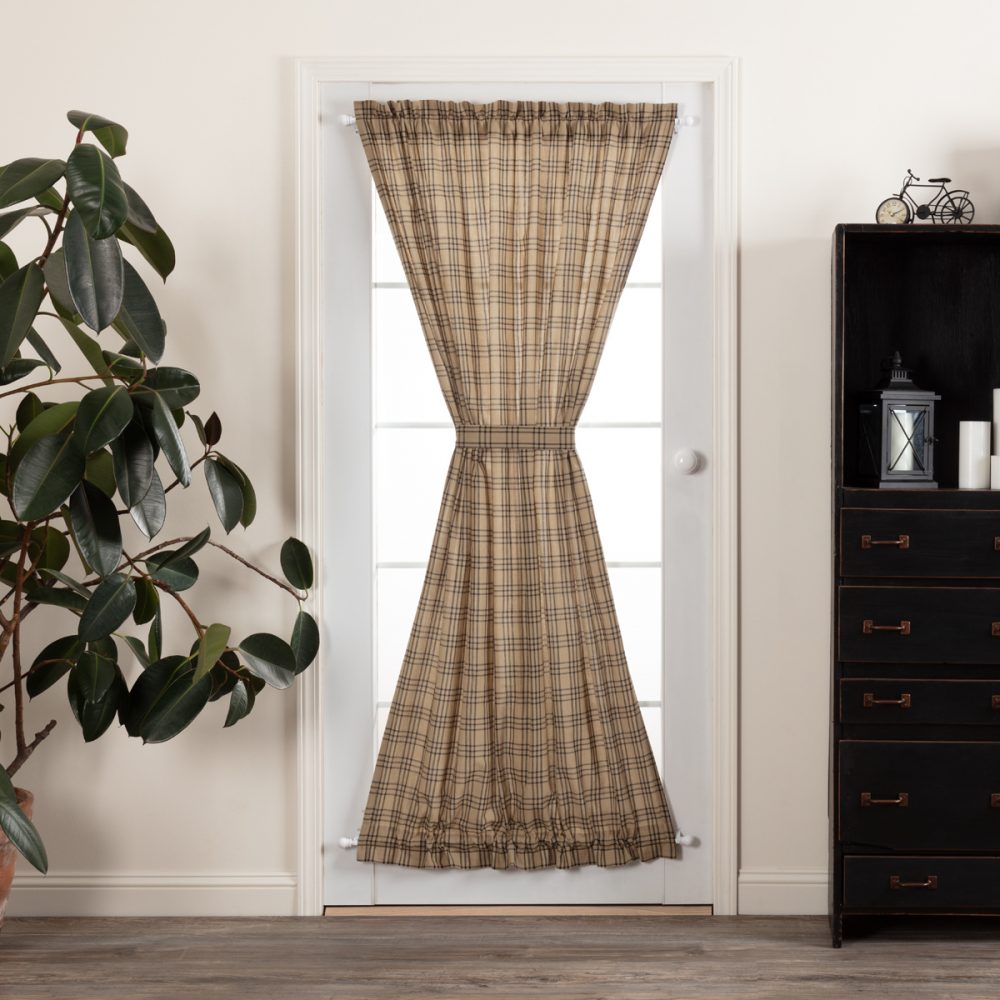 Sawyer Mill Charcoal Plaid Door Panel 72x40