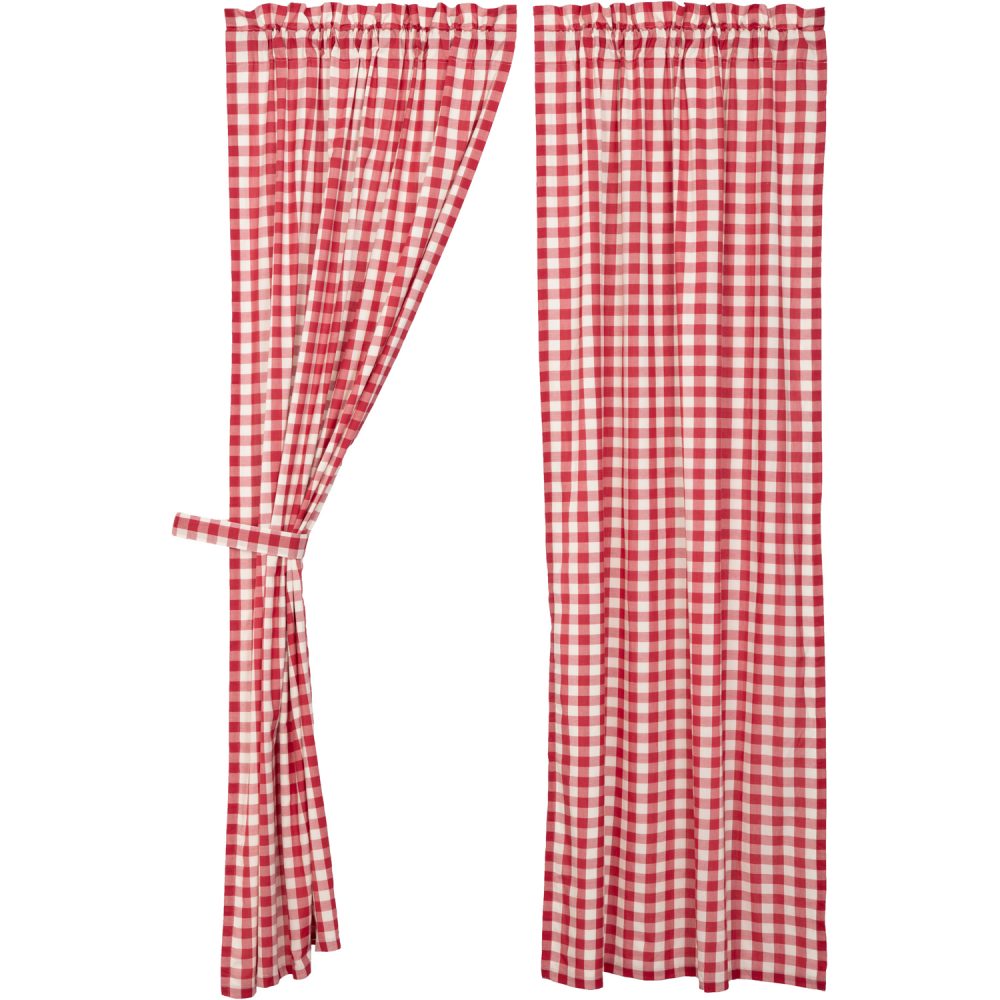 Annie Buffalo Red Check Panel Set of 2 84x40