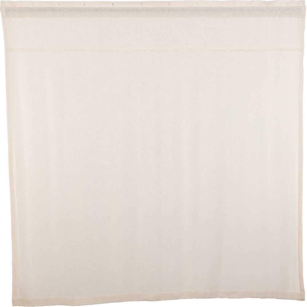 Burlap Antique White Shower Curtain 72x72