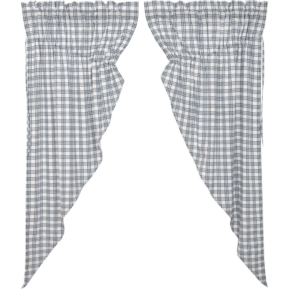 Sawyer Mill Blue Plaid Prairie Short Panel Set of 2 63x36x18