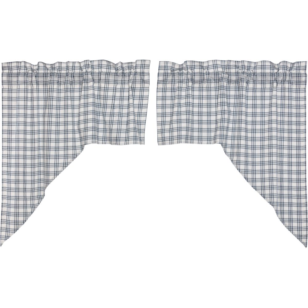 Sawyer Mill Blue Plaid Swag Set of 2 36x36x16