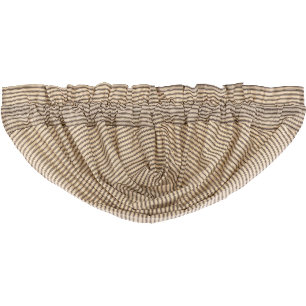 Sawyer Mill Charcoal Ticking Stripe Balloon Valance 15x60