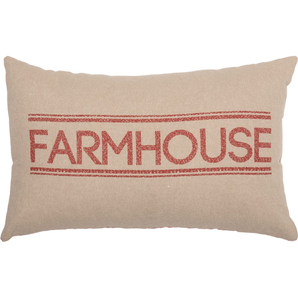 Sawyer Mill Red Farmhouse Pillow 14x22