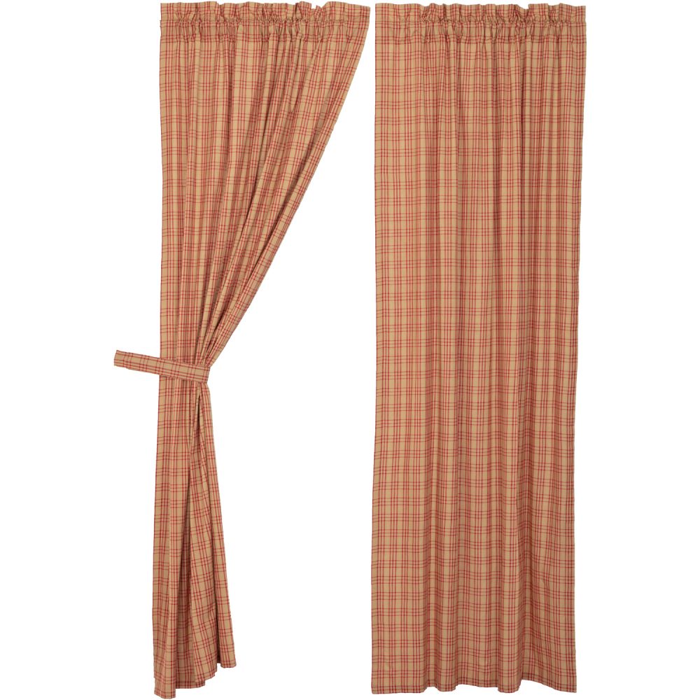 Sawyer Mill Red Plaid Panel Set of 2 84x40