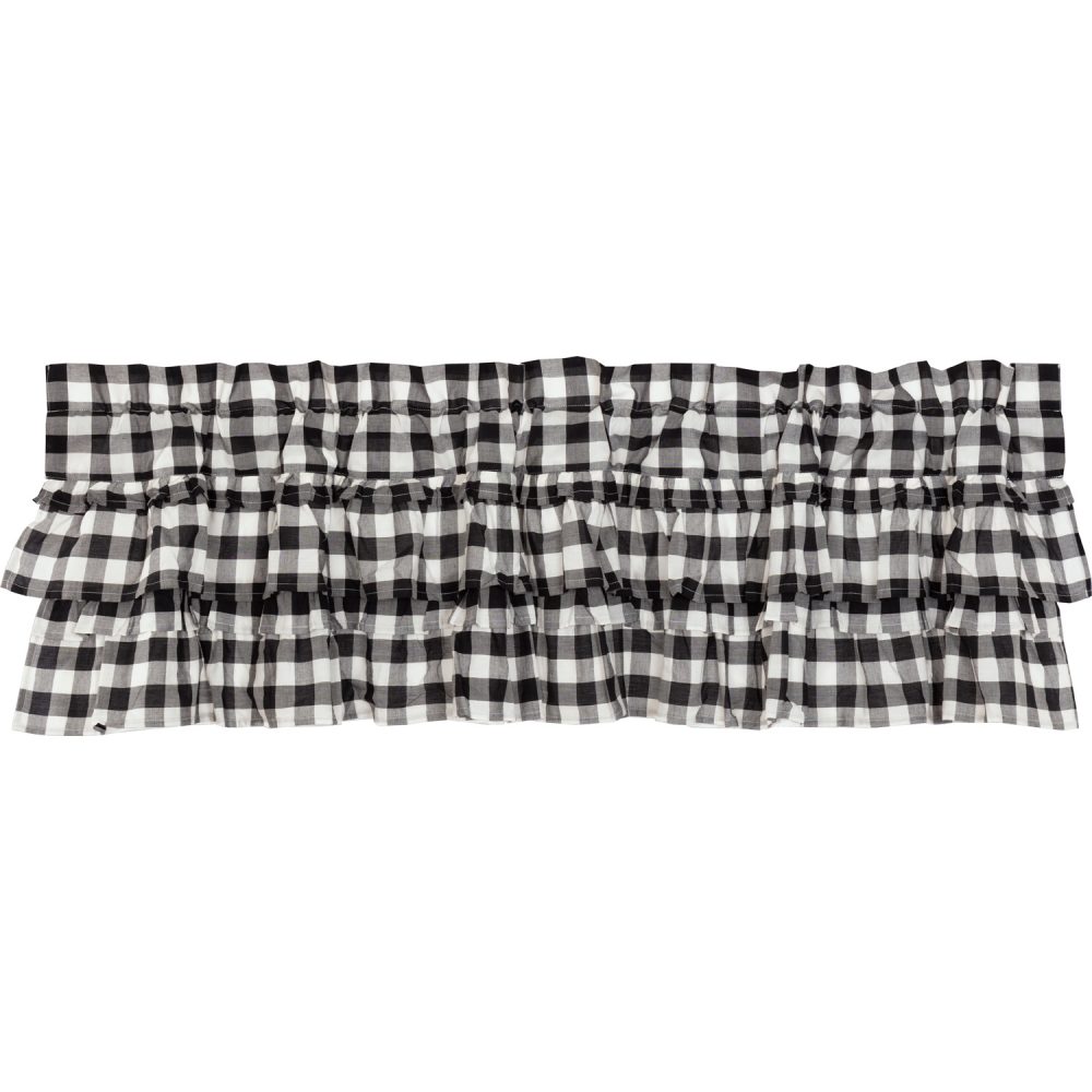 Annie Buffalo Black Check Ruffled Valance 16x60