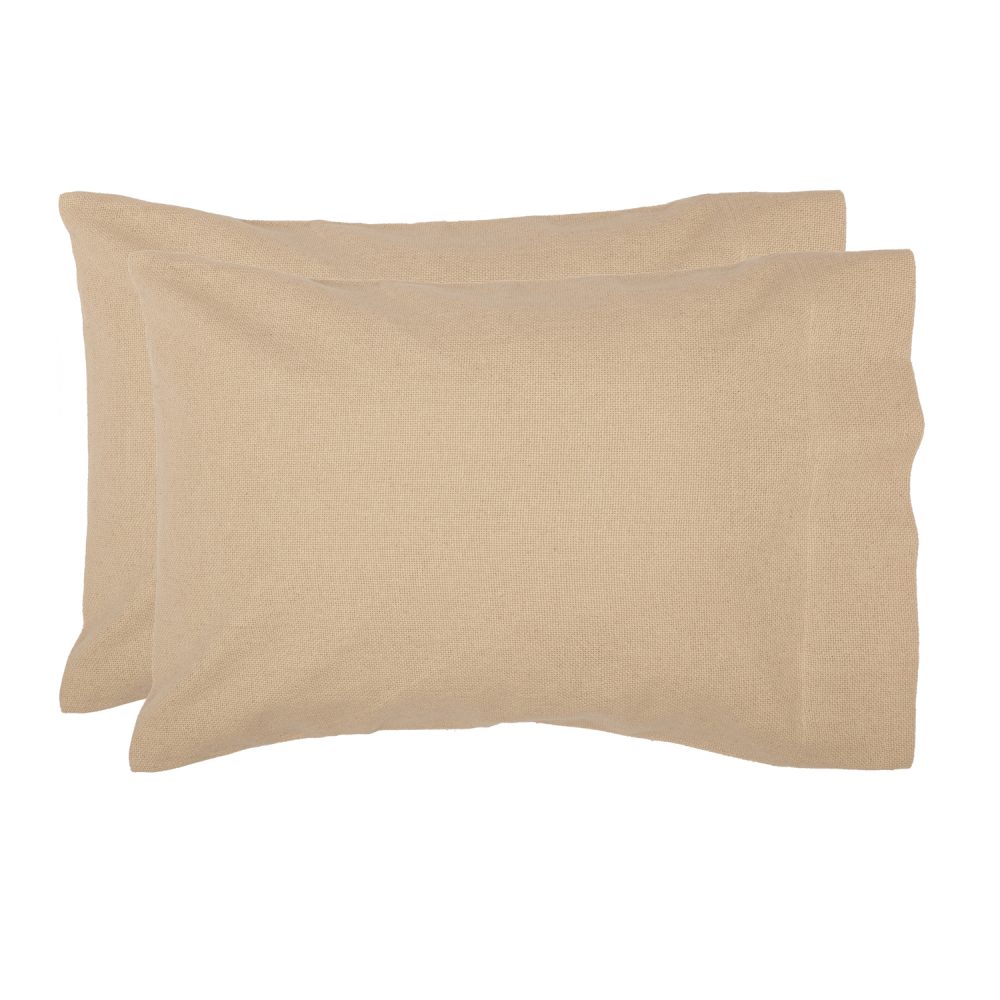 Burlap Vintage Standard Pillow Case Set of 2 21x30