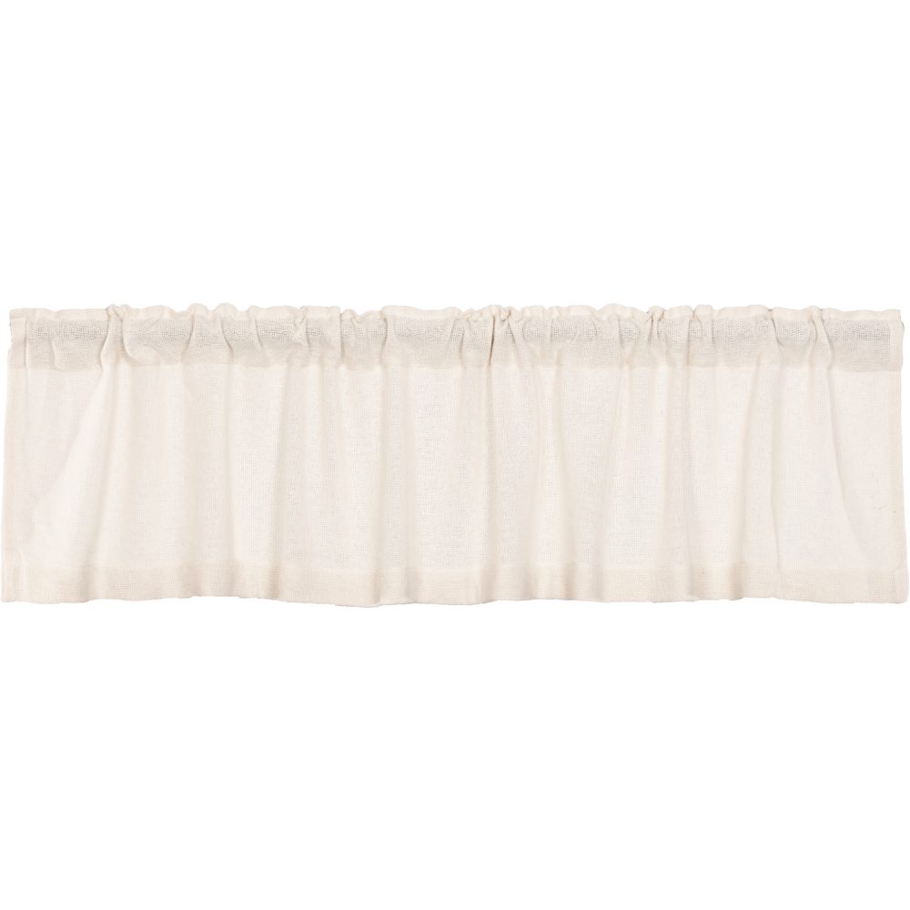 Burlap Antique White Valance 16x72