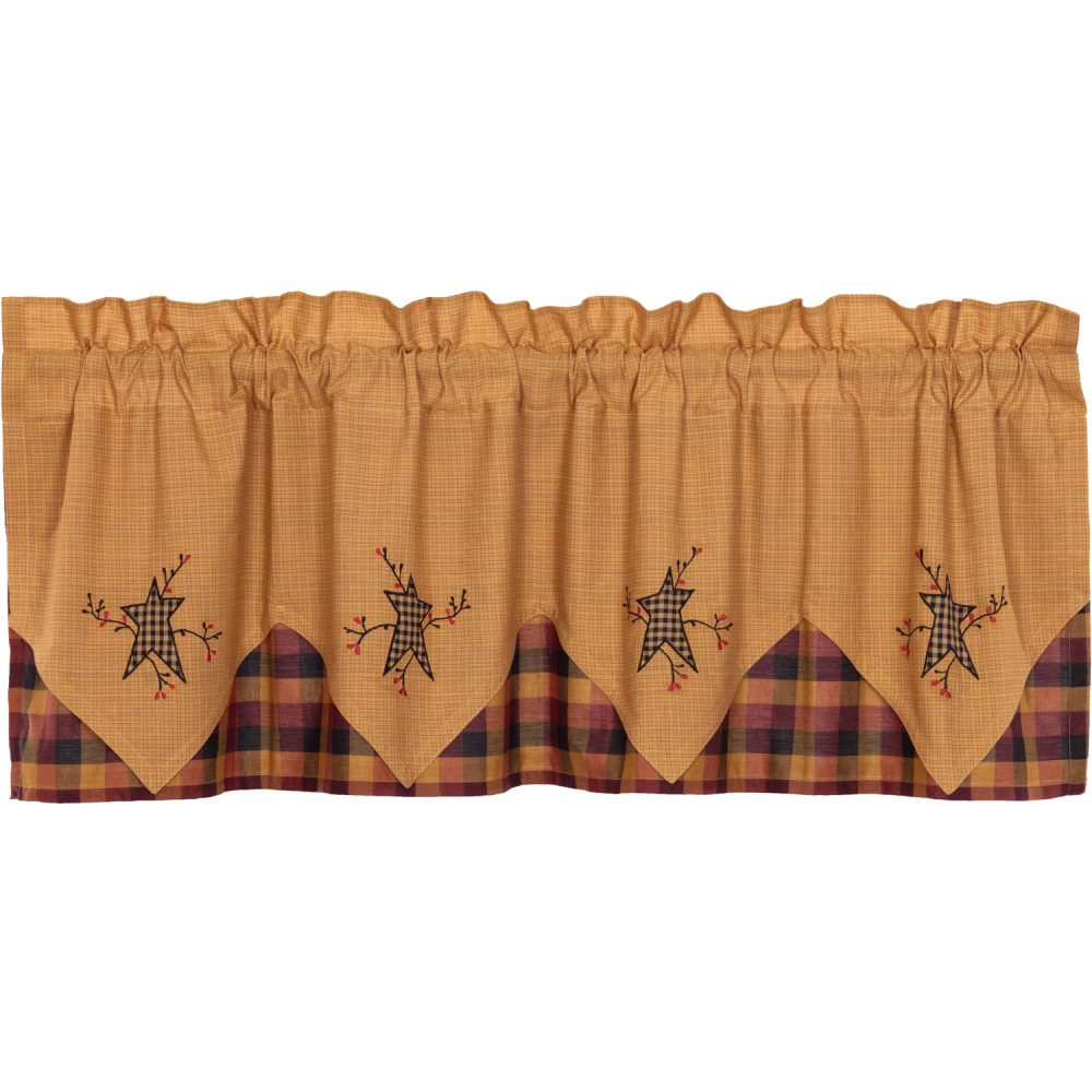 Heritage Farms Primitive Star and Pip Valance Layered 20x60