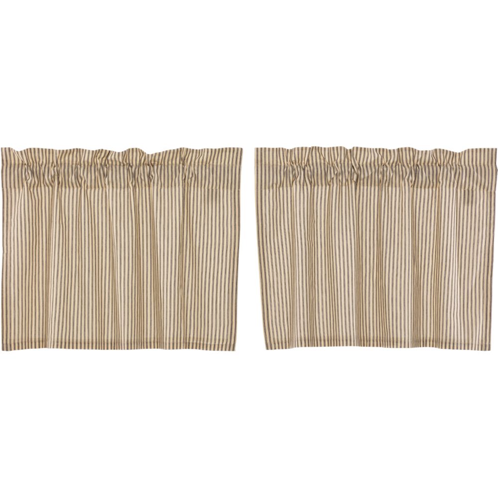 Sawyer Mill Charcoal Ticking Stripe Tier Set of 2 L24xW36