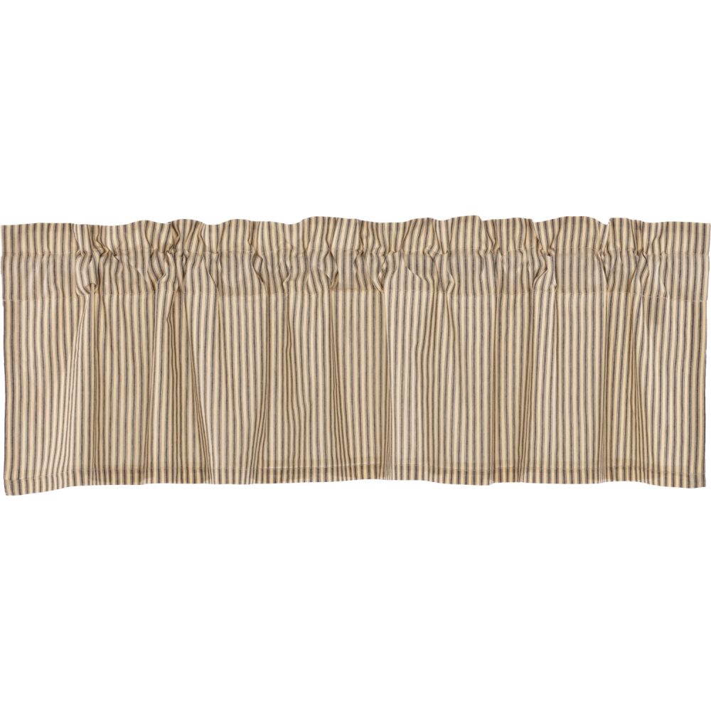 Sawyer Mill Charcoal Ticking Stripe Valance 16x60