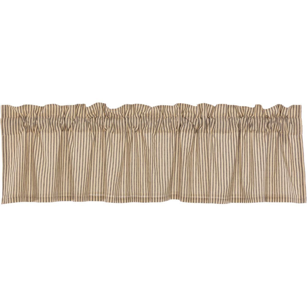 Sawyer Mill Charcoal Ticking Stripe Valance 16x72