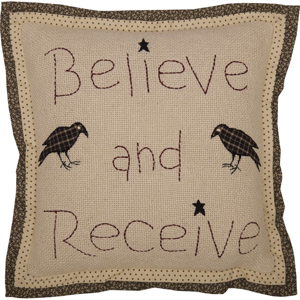 Kettle Grove Believe and Receive Pillow 12x12