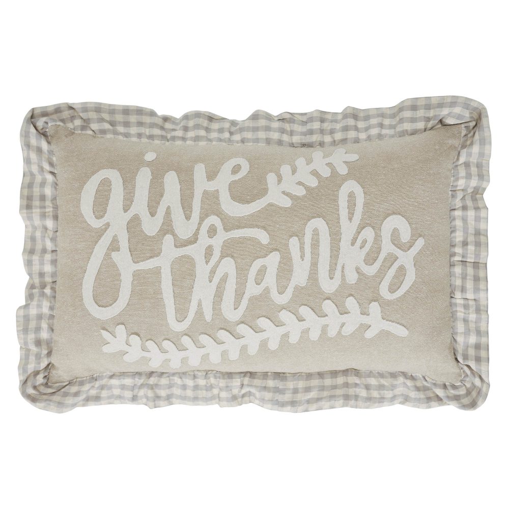 Grace Give Thanks Pillow 14x22