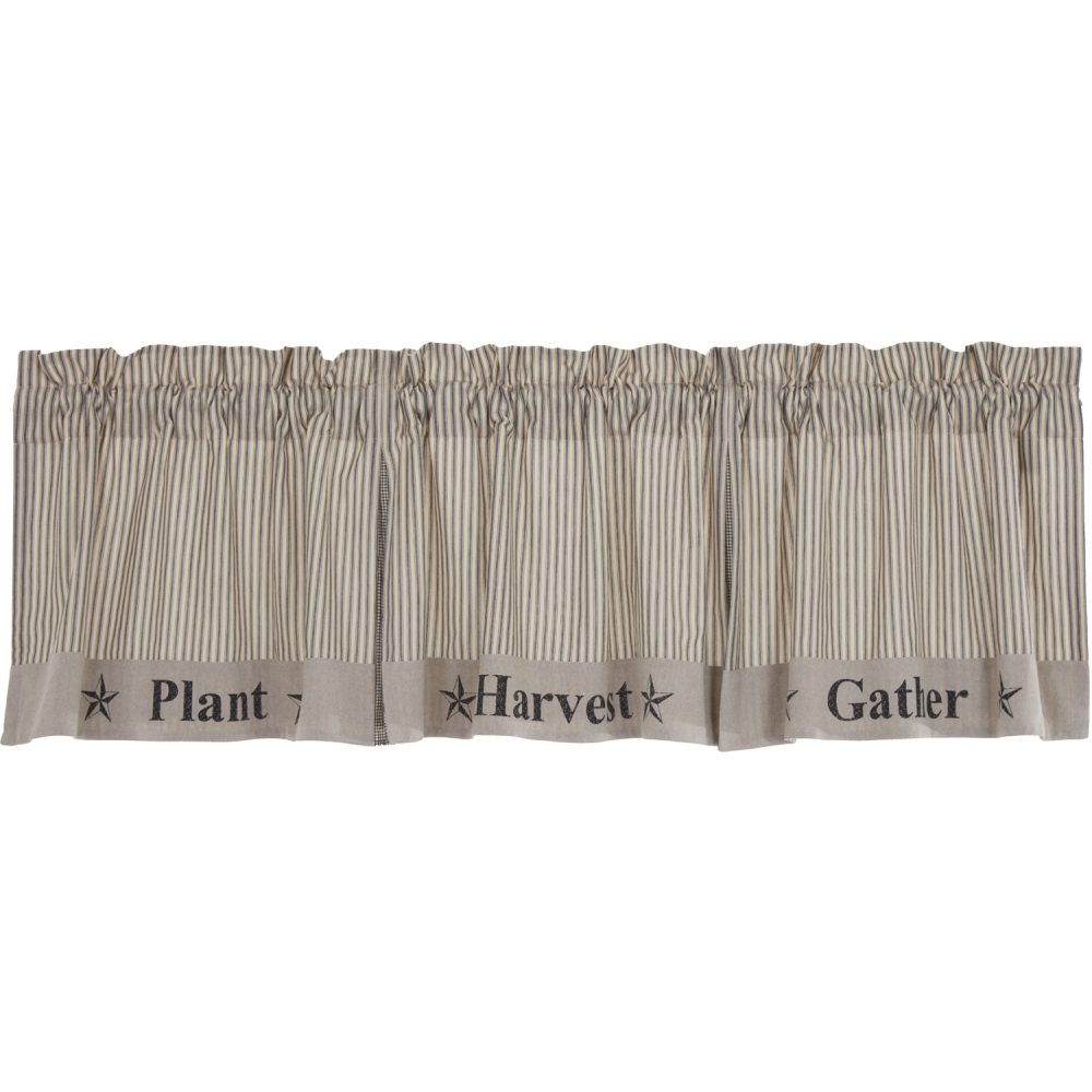 Sawyer Mill Charcoal Gather Valance 20x90