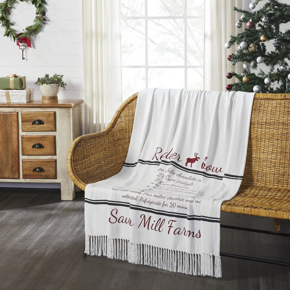 Sawyer Mill Reindeer Chow Woven Throw 50x60