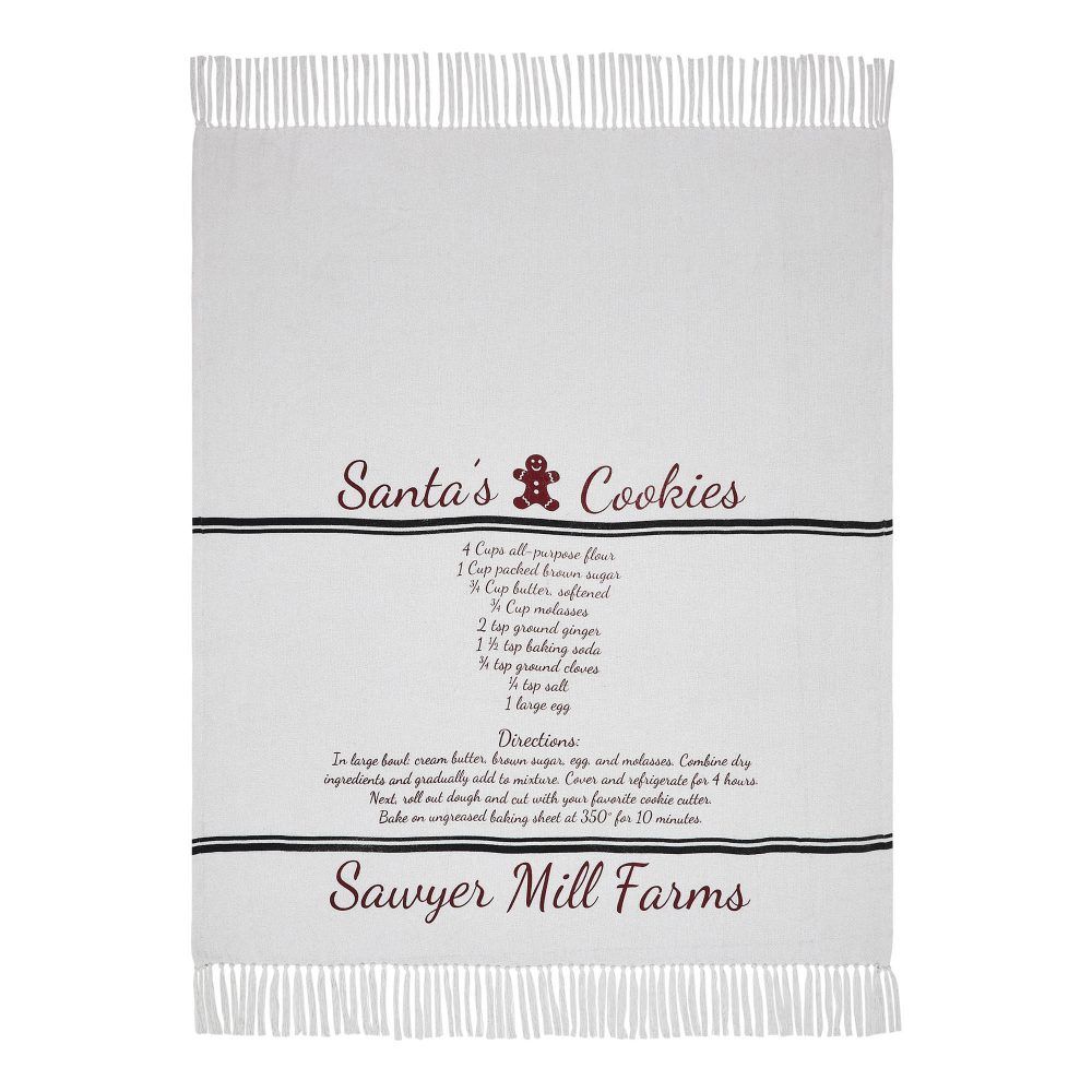 Sawyer Mill Santa Cookies Woven Throw 50x60