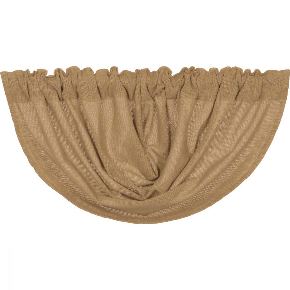 Burlap Natural Balloon Valance 15x60