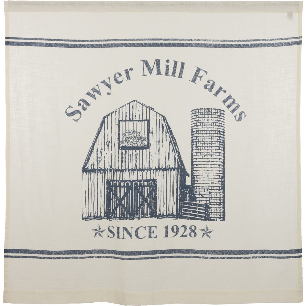 Sawyer Mill Blue Barn Shower Curtain 72x72