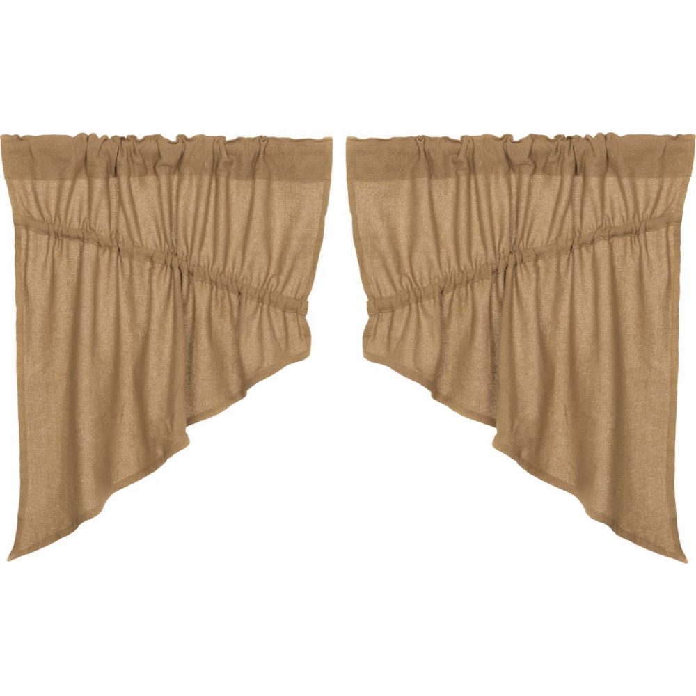 Burlap Natural Prairie Swag Set of 2 36x36x18