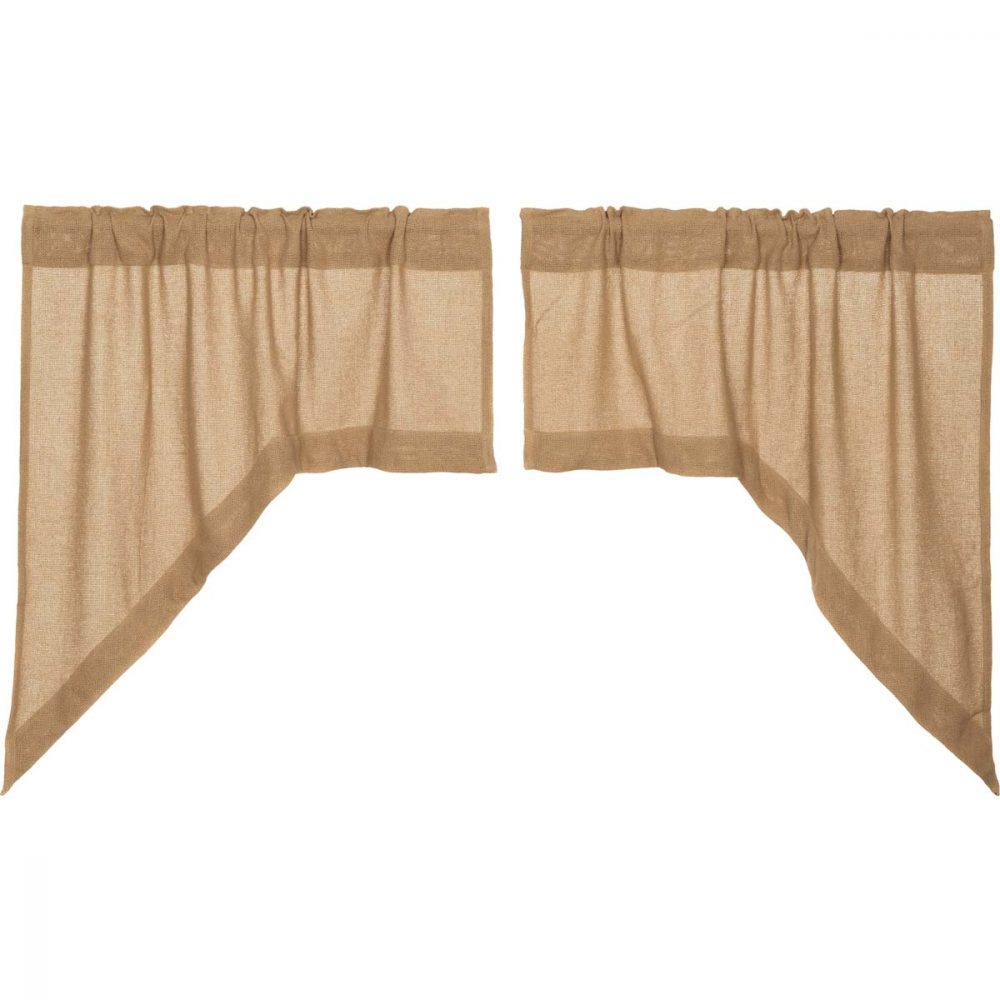 Burlap Natural Swag Set of 2 36x36x16