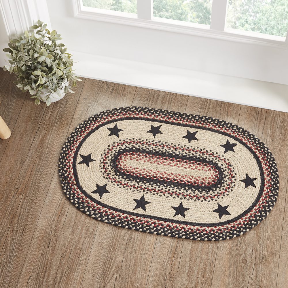 Colonial Star Jute Rug Oval 20x30