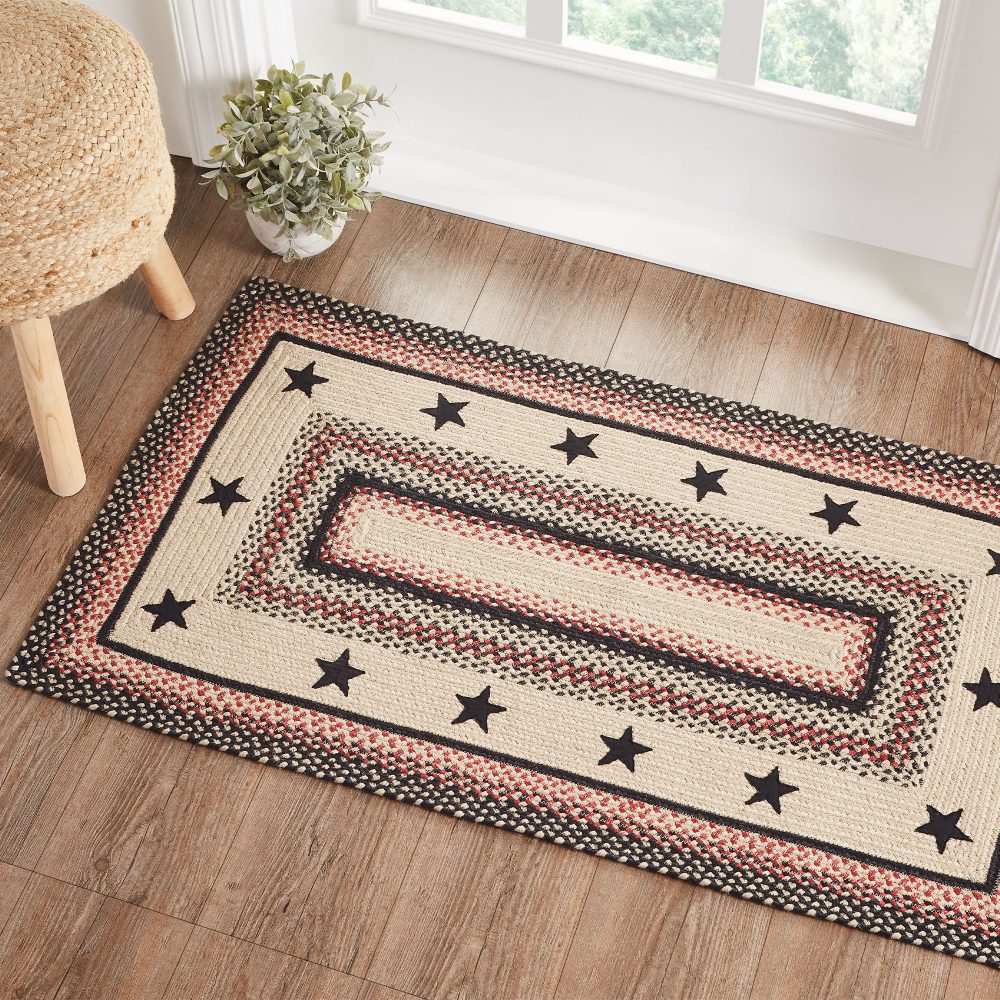 Colonial Star Jute Rug Rect w/ Pad 27x48