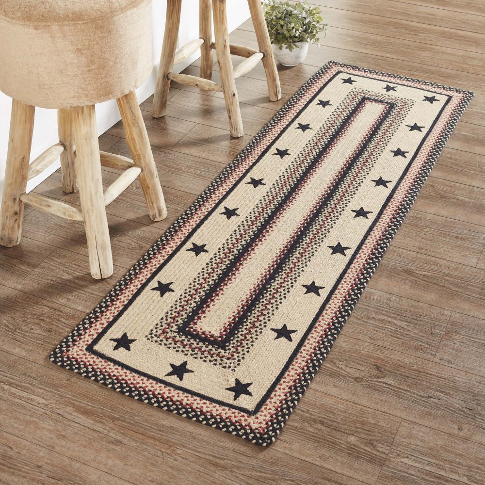 Colonial Star Jute Rug/Runner Rect w/ Pad 22x72